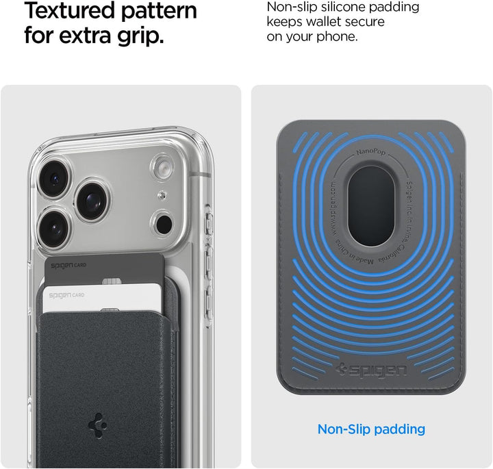 Caseology Nano Pop Magnetic Wallet [Kraftvolle Doppelstruktur] Rutschfester Silikon und magnetischer