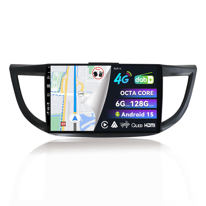Eingebaut 4G LTE & DAB | Android 15 QLED Autoradio für Honda CRV (2012-2016) |6G+128G | Carplay &And