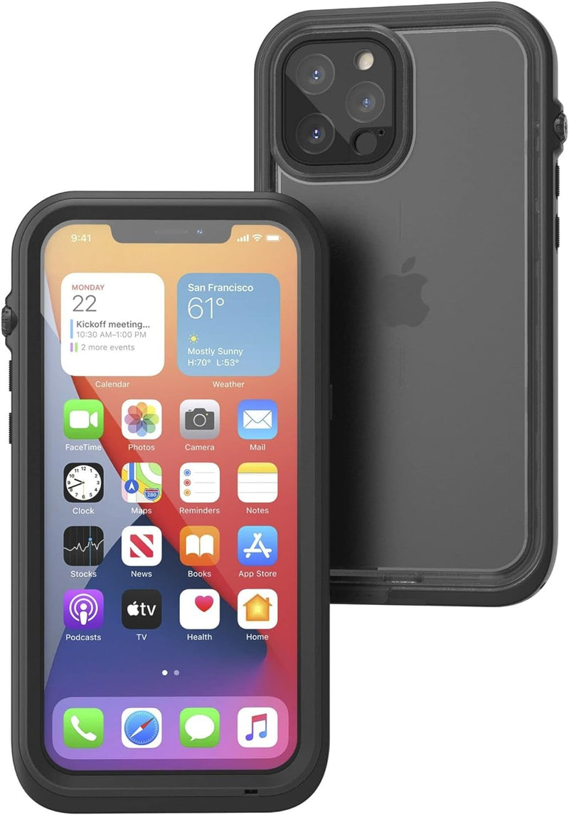 Catalyst wasserdichte Schutzhülle iPhone 12 Schwarz - CATIPHO12BLKM, Catalyst Etui Total Protection