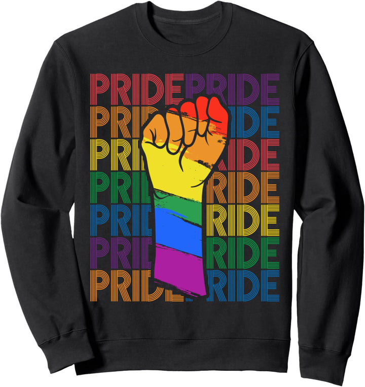 Gay Pride Monat Revolution Kampf Faust Regenbogen LGBT Sweatshirt