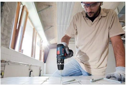 Bosch Professional Akku-Bohrschrauber GSR 12V-15 mit 2 Akkus 12 V, 2,0 Ah im Karton, Schwarz, Blau,