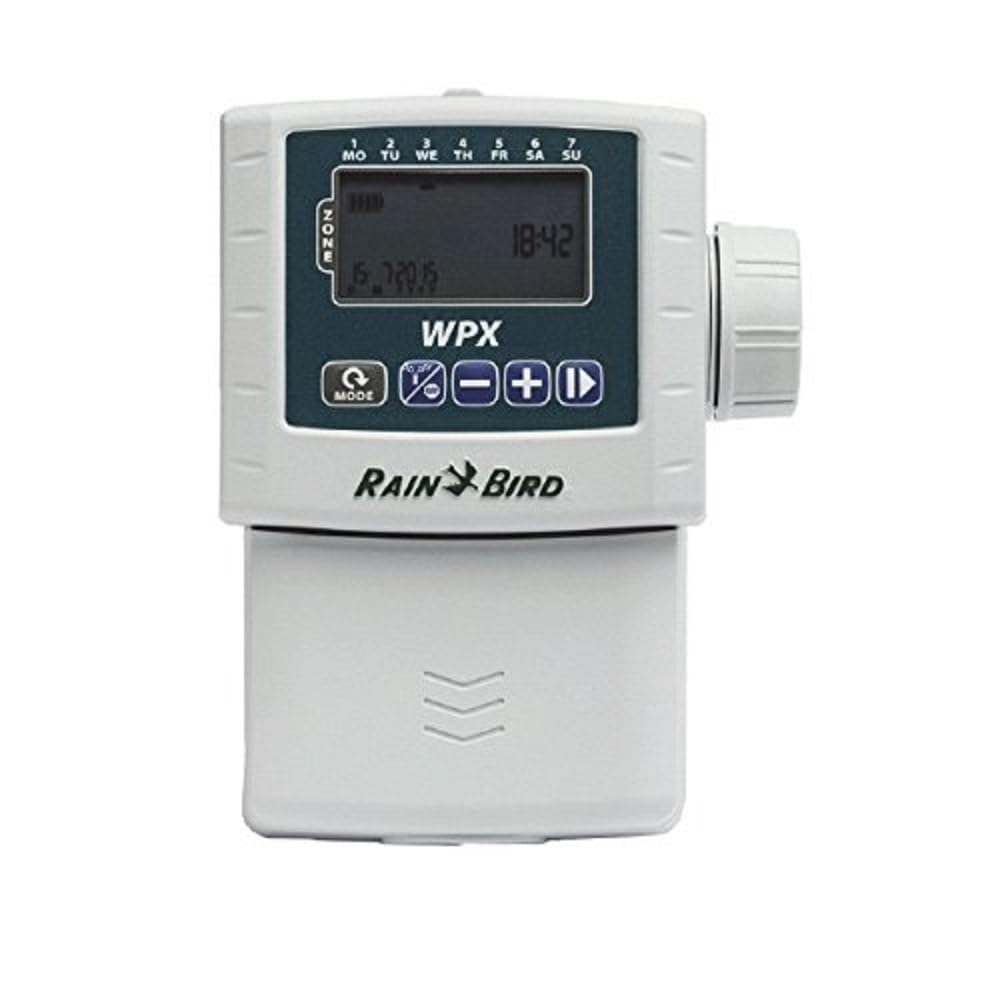 RainBird Beregnungscomputer, Steuergerät Typ WPX4 - 4 Stationen, 9 V Batteriebertrieb, grau, 14 x 8.