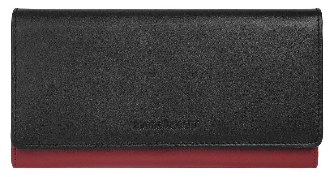 bruno banani Geldbörse Echt Leder schwarz Damen - 021911, Schwarz