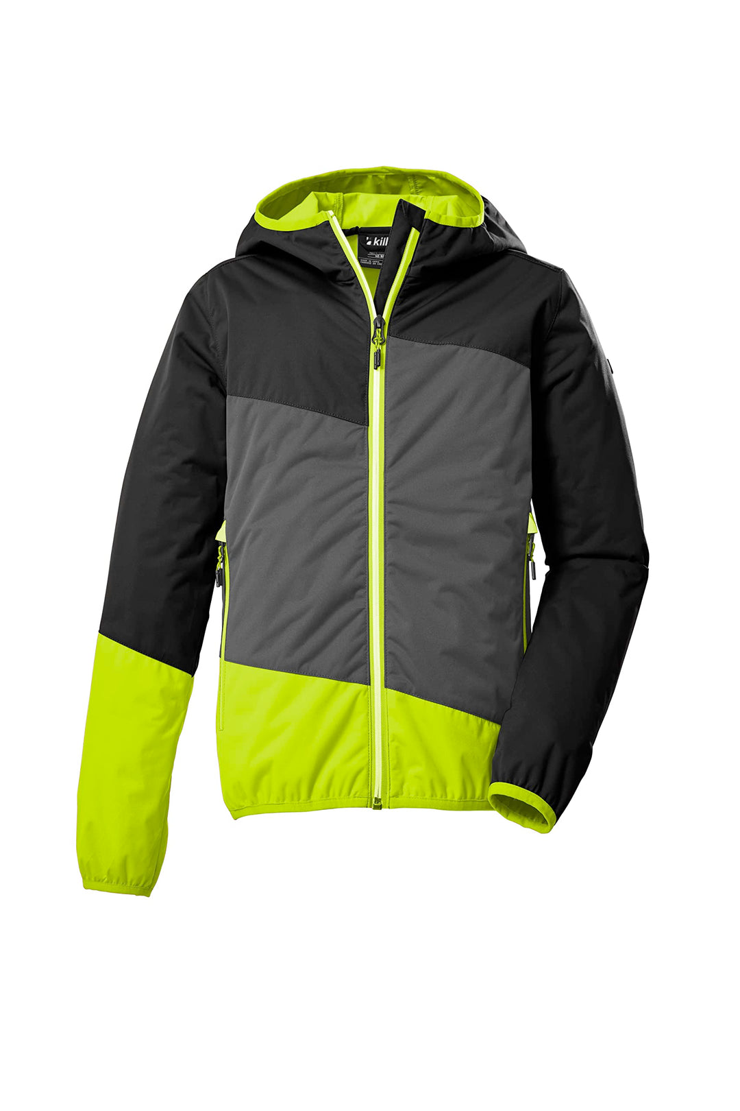 Killtec Jungen Kos 223 Bys Jckt 2-Lagen-Funktionsjacke/Outdoorjacke mit Kapuze, 140 Schwarz