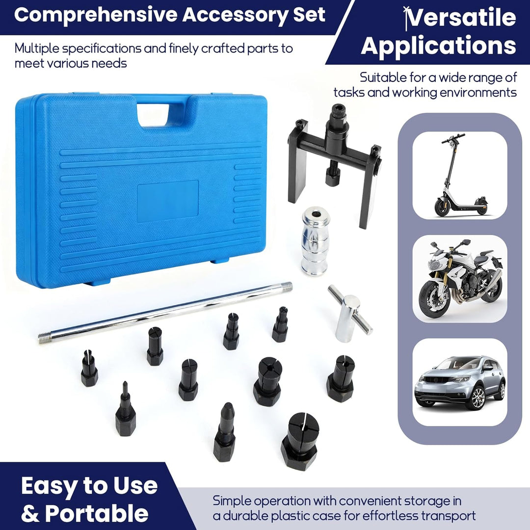 Upgrade Lagerabzieher, Innenlager Abzieher Set mit Gleithammer & Zweiarm, Gleithammer Abzieher mit 8