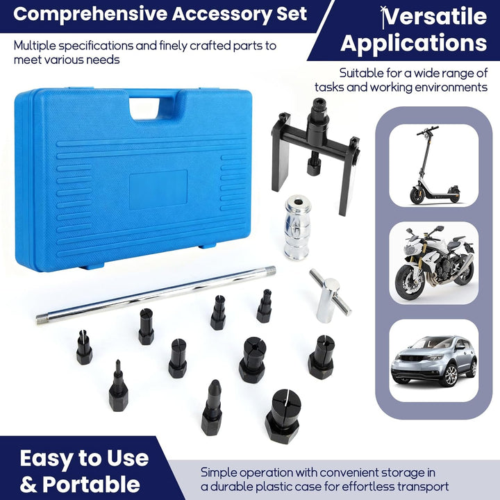 Upgrade Lagerabzieher, Innenlager Abzieher Set mit Gleithammer & Zweiarm, Gleithammer Abzieher mit 8