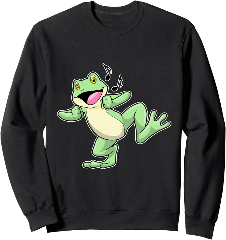 Frosch Tänzer Musiknoten Musik Sweatshirt