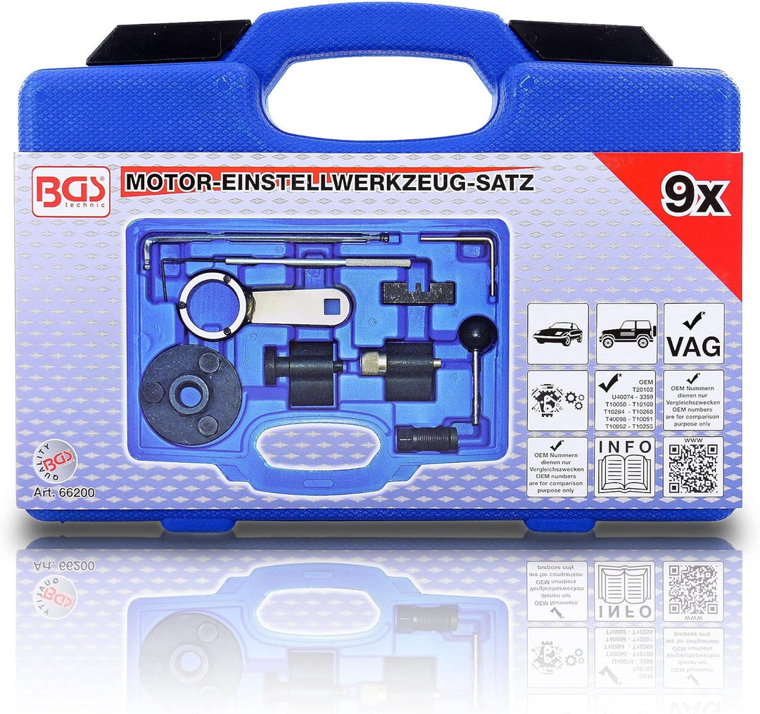 BGS 66200 | Motor-Einstellwerkzeug-Satz | für VAG 1.6, 2.0 CR TDI, Motor-Einstellwerkzeug-Satz
