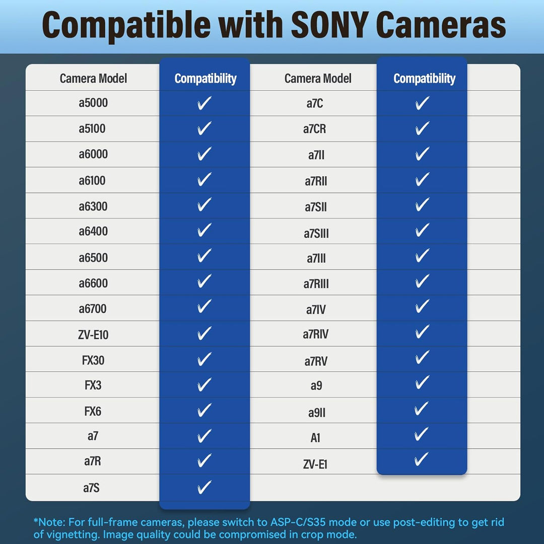 SIRUI 40mm T1.8 1.33X Anamorphotische Linse, S35 Autofokus Objektiv für E-Mount Kameras, A6500, A670