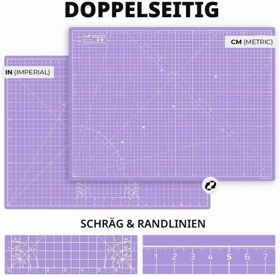 La Canilla Schneidematte A2 Selbstheilend (60x45 cm - 24x18") Cutting Mat Schneideunterlage für Bast