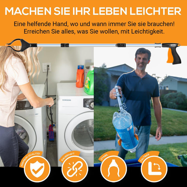 EZPIK 2 x 90 cm Greifer für Senioren mit Magnet-Greifarm, Robuste Greifzangen für Menschen mit Behin
