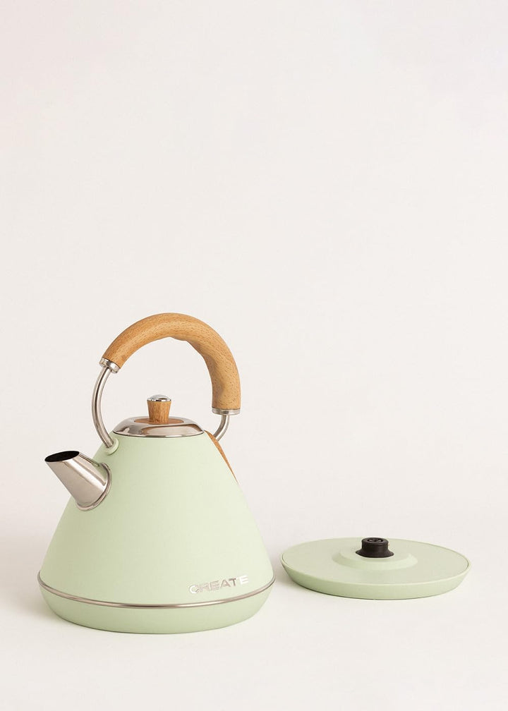 CREATE/PACK TOAST RETRO + KETTLE RETRO M/Grüner Toaster und grüner Wasserkocher/Wasserkocher 1 L