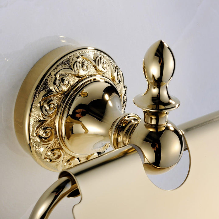 Weare Home Gold Toilettenpapierhalter, Modern Wandmontage Klopapierhalter Messing mit Ablage