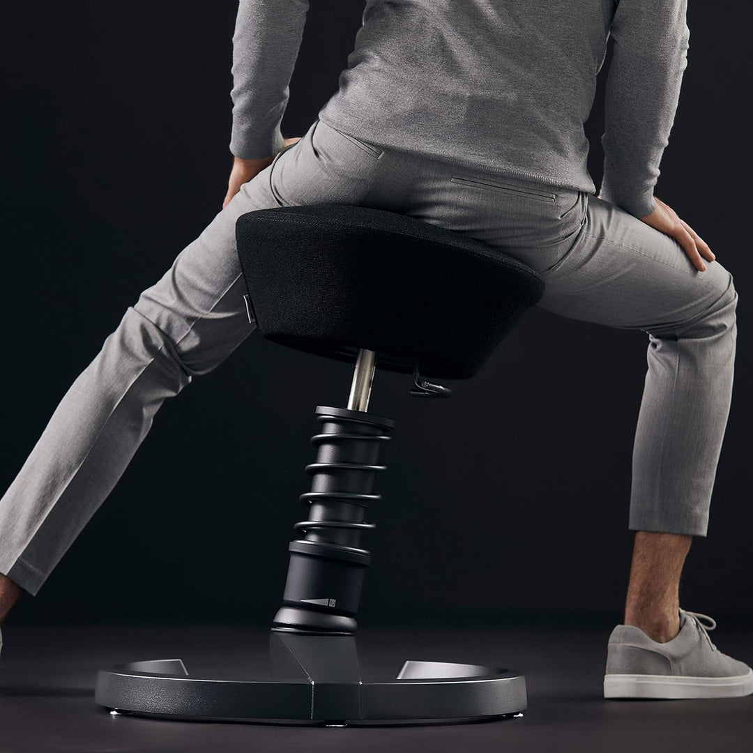 aeris Swopper Air – Ergonomischer Hocker mit extra weicher Polsterung – Bürohocker höhenverstellbar