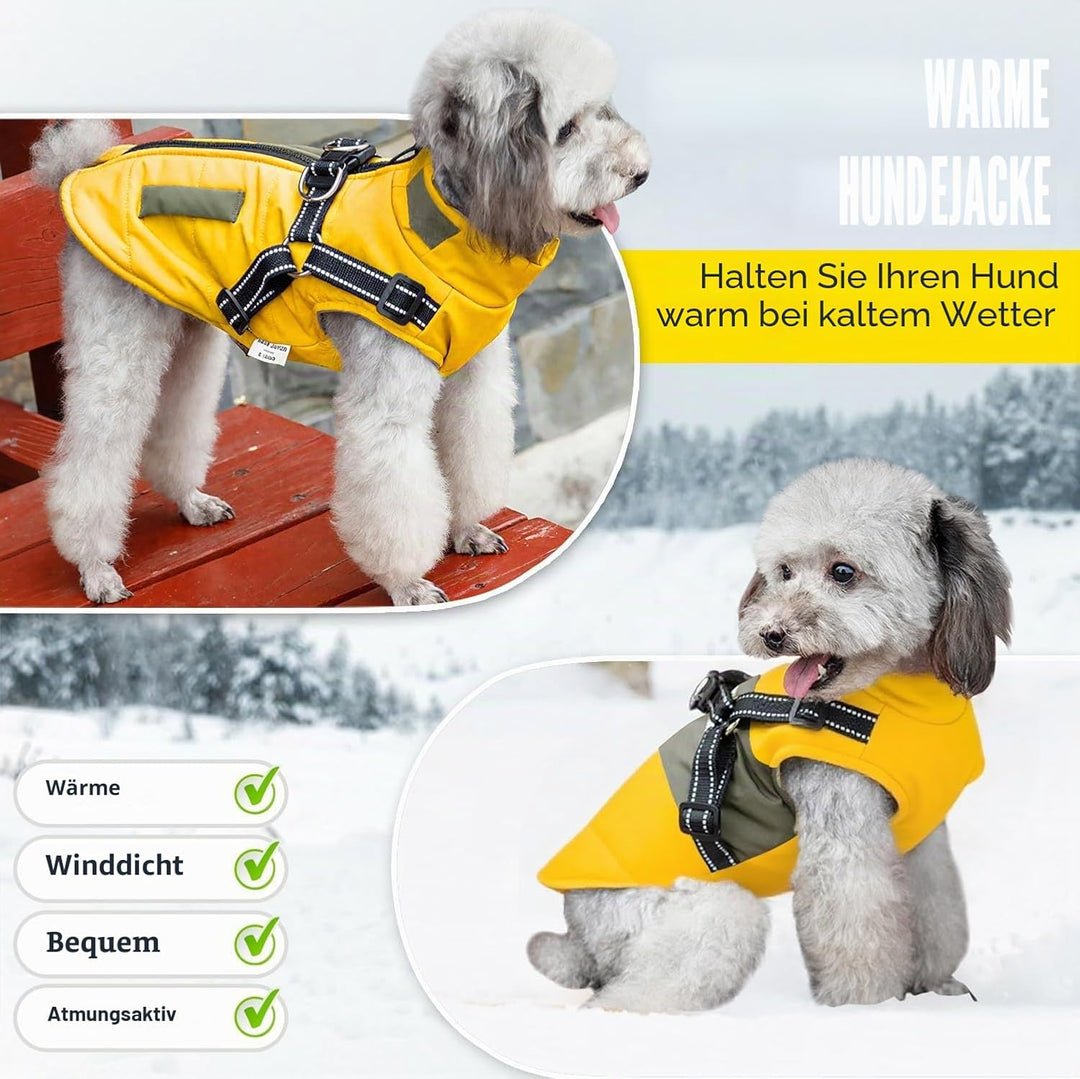Oslueidy Hunde Winterjacken,Warme Hundemäntel Reflektierend Hundekleidung wasserdichte Welpenweste f