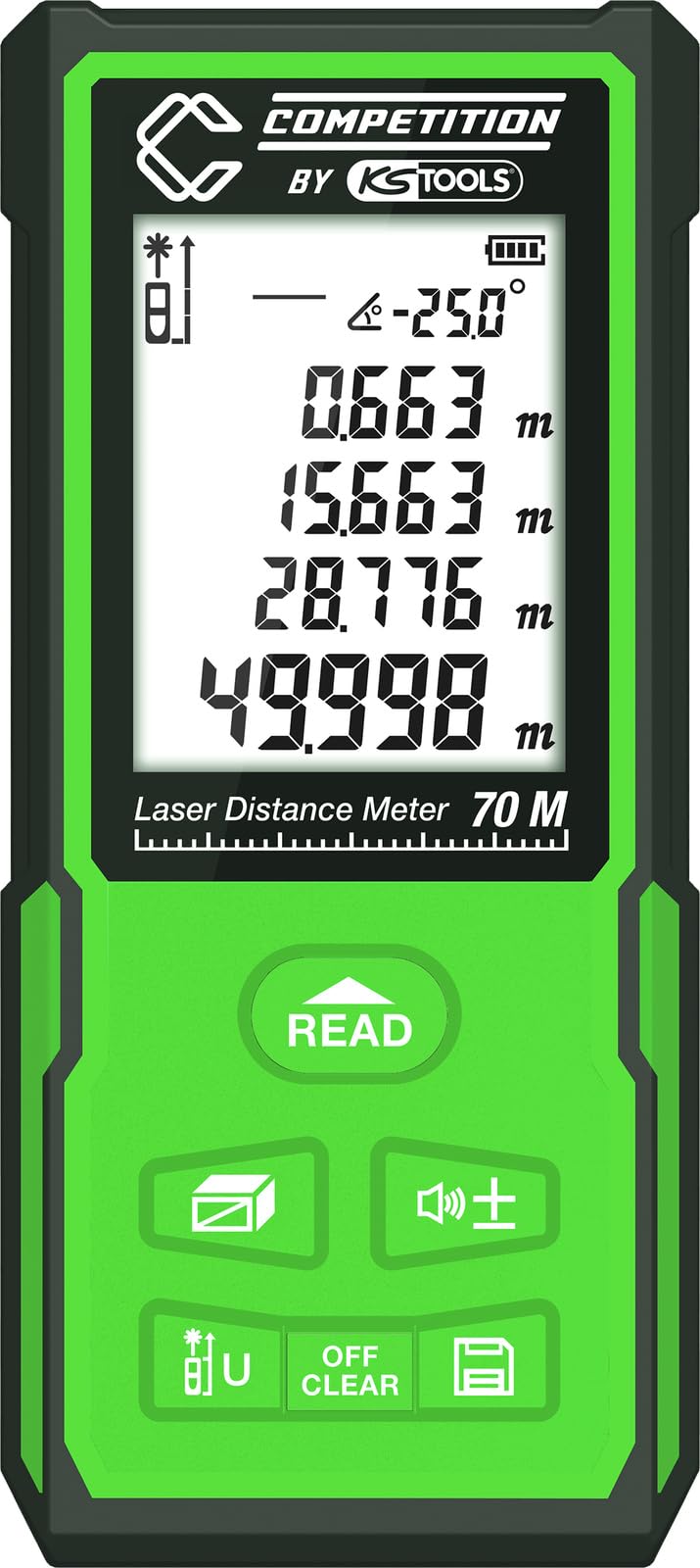 COMPETITION 512.3000 Laser-Entfernungsmesser bis 70 Meter (Powered by KS TOOLS)