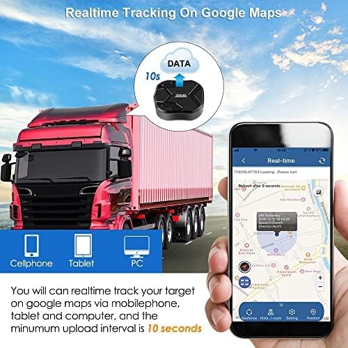 TKMARS 4G Tracker Auto GPS Tracker Auto Echtzeit-Ortung, 90 Tage Standby-Zeit, Stark Magnetisch Wass