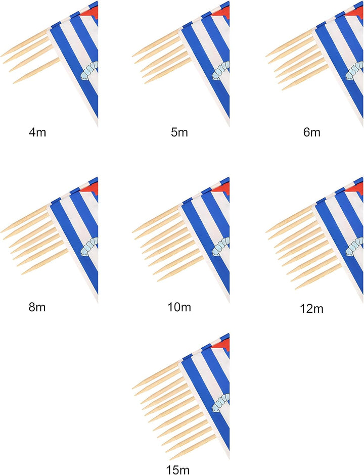 Ladeheid Strand Windschutz Sichtschutz LAEX001 10 m Streifen/Anker, 10 m Streifen/Anker