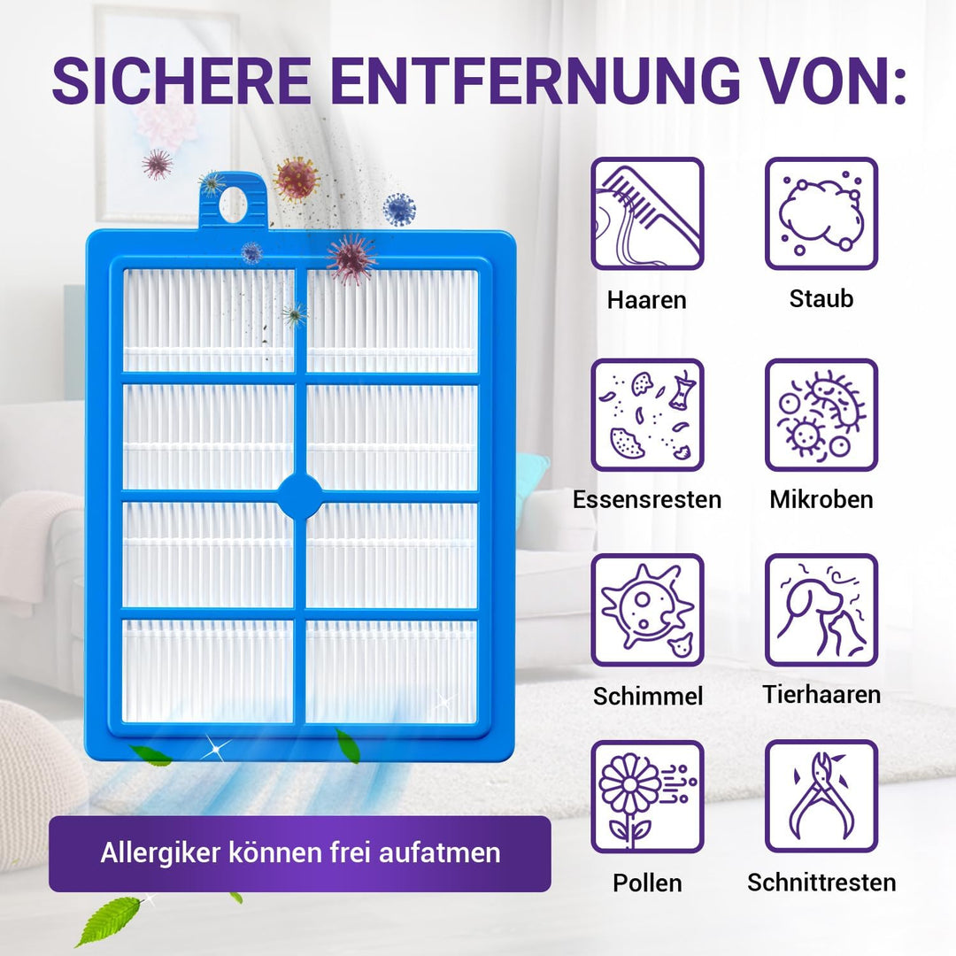Viоks.pro 2x Filter für Staubsauger Ersatz für AEG Filter HEPA13 AFS1W AEF13W 900167768/2 & Philiрs