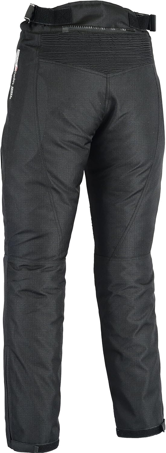 Australian Bikers Gear Jazz Black CE Armoured Vented Ladies Cordura Waterproof Trousers (W28 L32) -