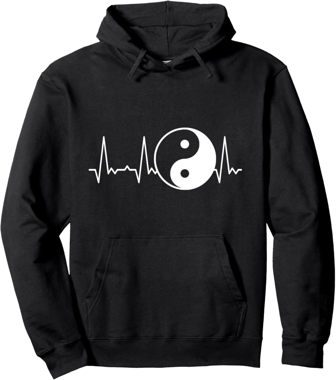 Herzschlag Yin Yang Pullover Hoodie