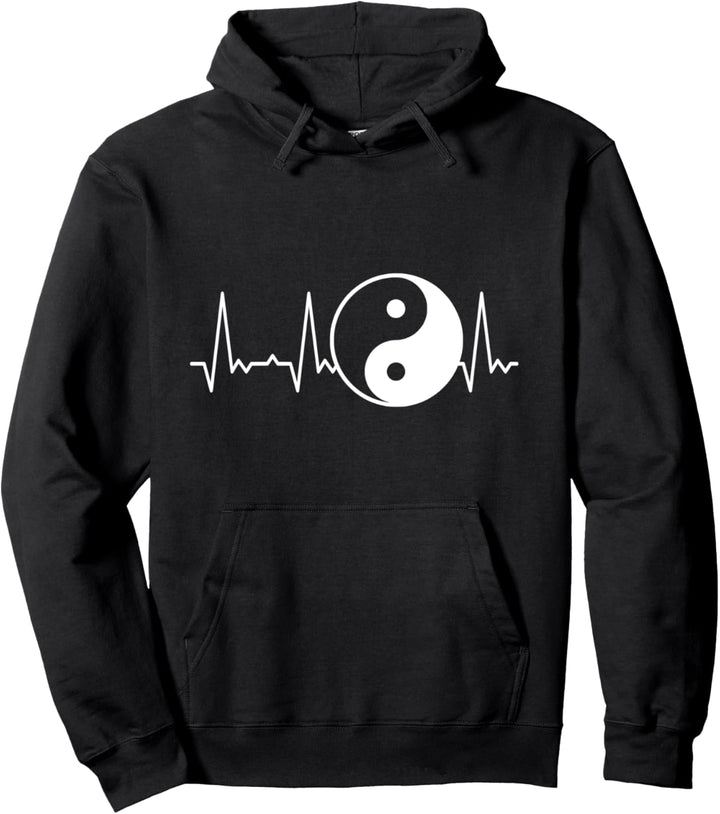 Herzschlag Yin Yang Pullover Hoodie