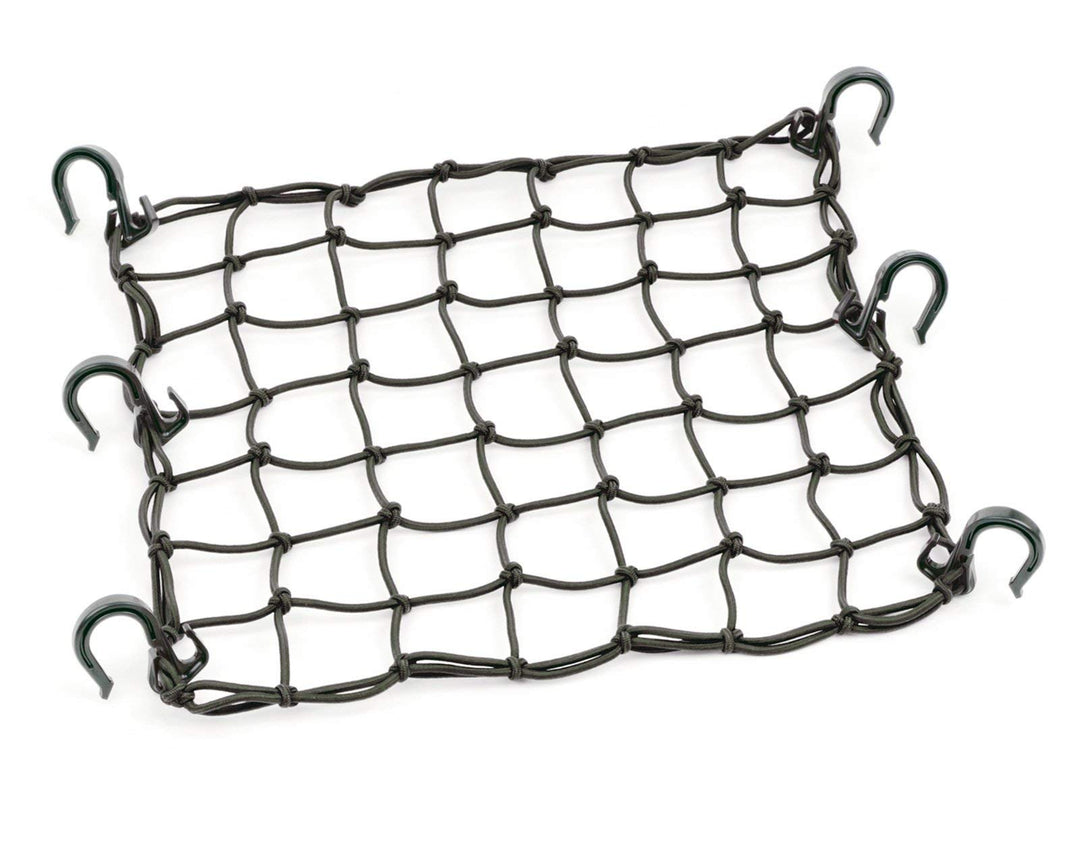 Powertye 50152 Gepäcknetz mit 6 verstellbaren Haken, 5 x 5 cm, Schwarz