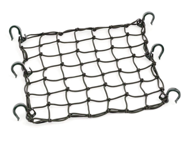 Powertye 50152 Gepäcknetz mit 6 verstellbaren Haken, 5 x 5 cm, Schwarz