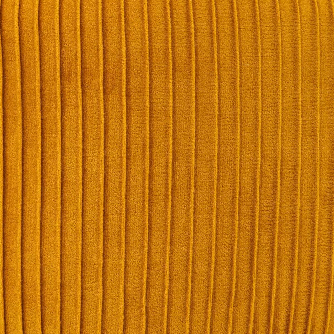 Hocker Solaro senffarben aus plissiertem Samt - Senfgelb - Atmosphera créateur d'intérieur