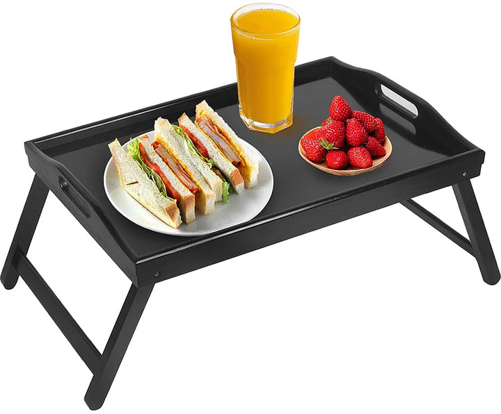 Betttablett Tisch klappbar Beine Frühstücksessen Tablett Bambus tragbar Knietisch Holz Servieren Abe