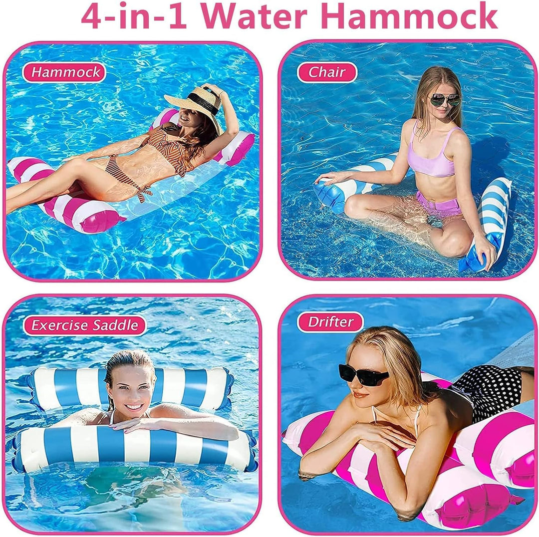 Luftmatratze Wasser,Luftmatratze Pool,4 In 1 Aufblasbare Wasserhängematte,Wasserspielzeug Schwebende