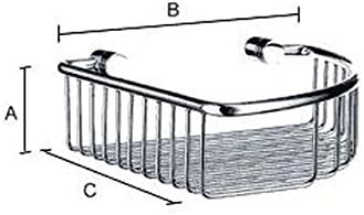 SMEDBO K274 Eckseifenkorb Villa, Messing, silber 20 x 20 x 6 cm Silber, 20 x 20 x 6 cm Silber