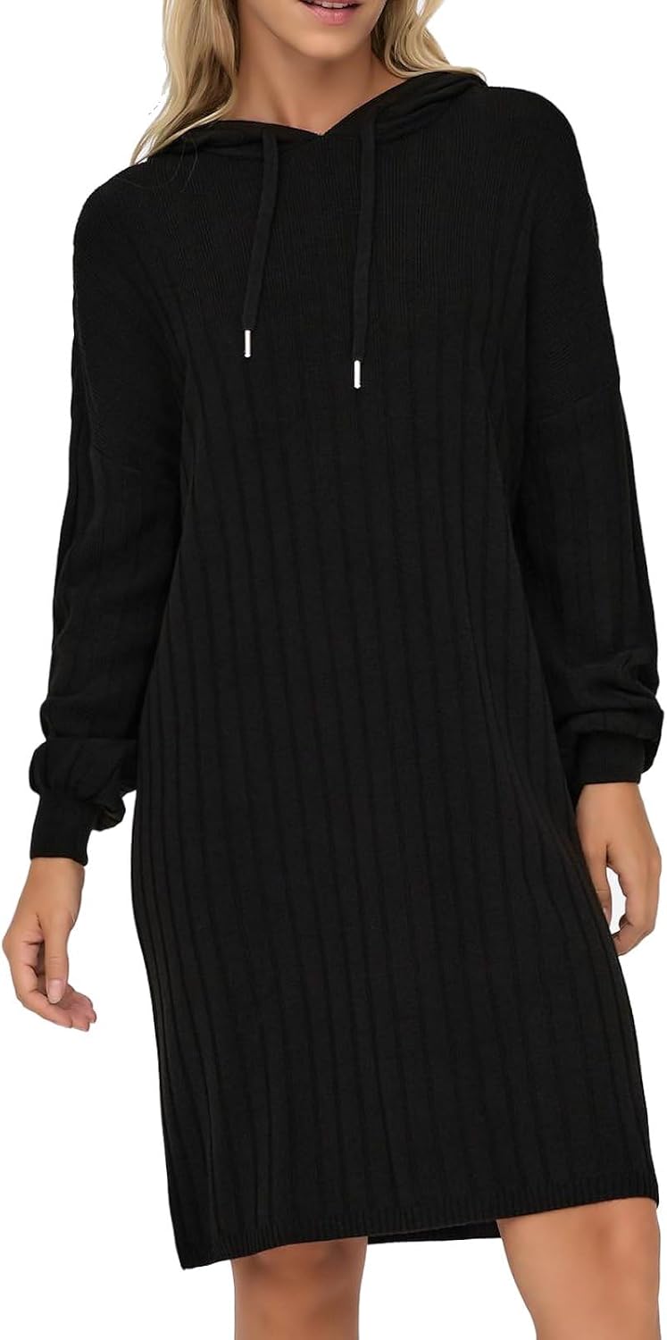 ONLY Female Strickkleid ONLTESSA Langes Kleid XS Schwarz, XS Schwarz