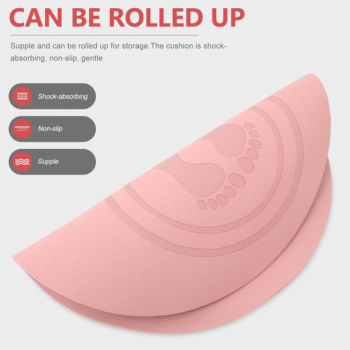 Schalldichte Springseilmatte 60cm Rosa Verdickte Trainingsmatte aus Tpe für Sport und Gymnastik im I