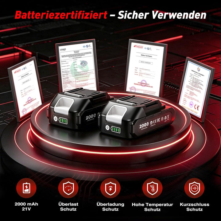 2025 Poliermaschine Auto Akku, 2x4000mAh Batterie (Bis zu 6000 U/min) Poliermaschine Auto, 6'' Autop