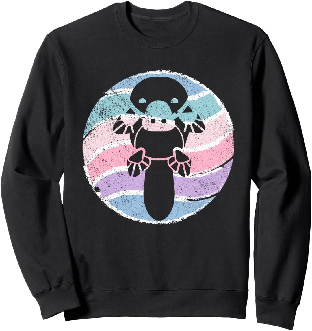 Retro Schnabeltier Tier - Vintage Platypus Sweatshirt