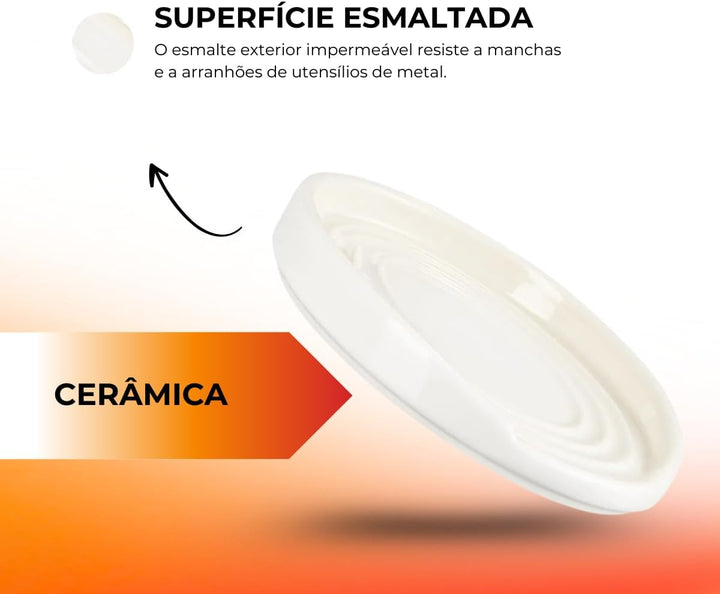 Le Creuset ovale Löffelablage aus Steinzeug, Meringue, 71507157160099, Breit, Meringue