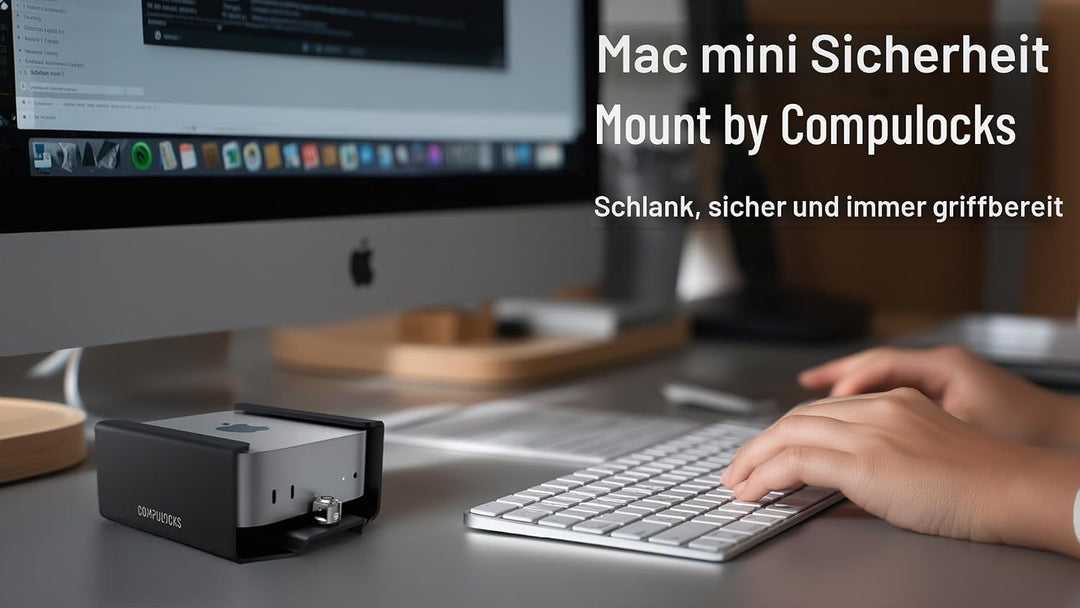 Maclocks Sicherheits-Halterung VESA kompatibel mit Mac mini M4 2024 – Mit Verriegelungskopf für Wand