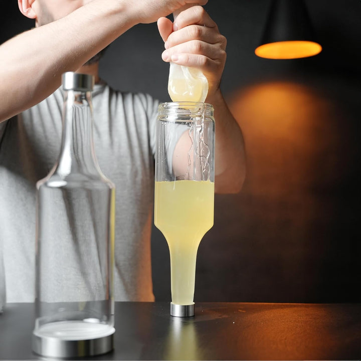 Kidia Infuse Store n' Pour 750 ml – Flasche für Cocktails & Infusionen • Edelstahlkappen • Ideal für