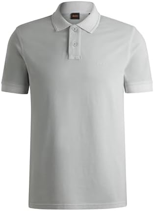 BOSS Herren Prime Polohemd S Silver 043, S Silver 043