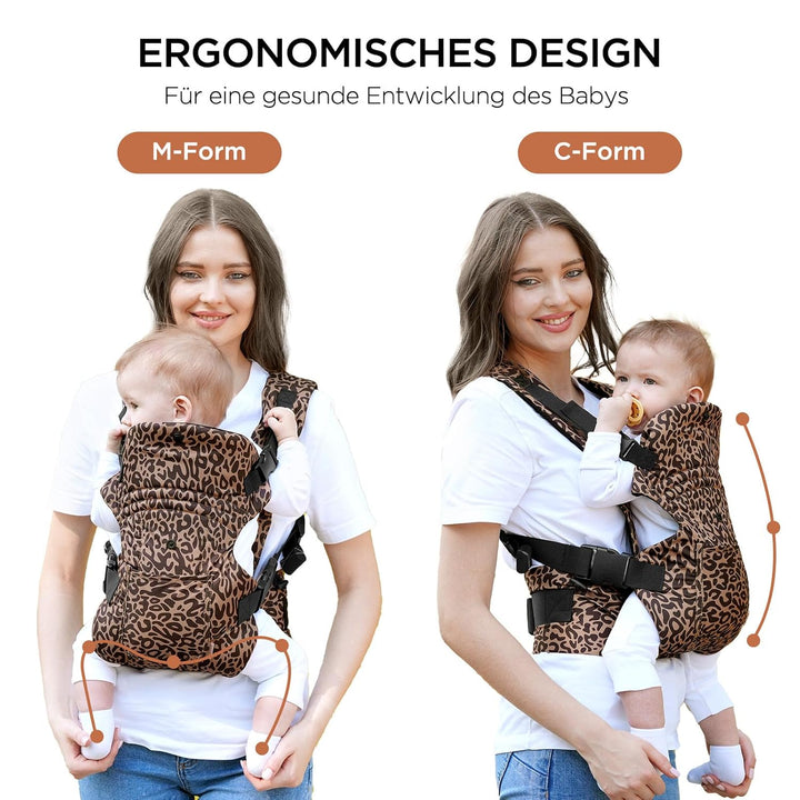 GAGAKU Babytrage für Babys Kleinkinder 4-36 Monate, Verstellbarer 4-in-1 Baby Tragen Ergonomisch Tra