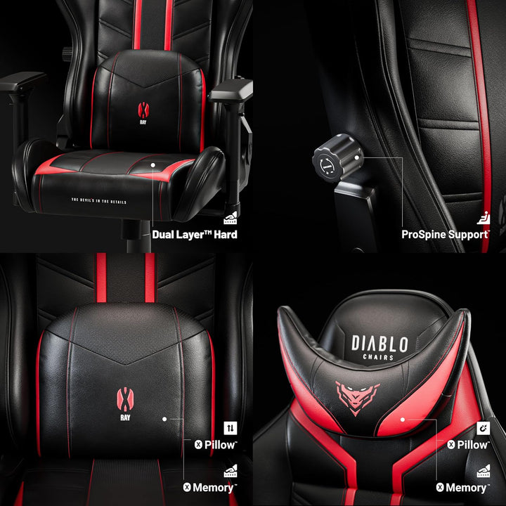 Diablo X-Ray Gaming Stuhl Bürostuhl Gamer Chair Schreibtischstuhl 4D Armlehnen Ergonomisches Design