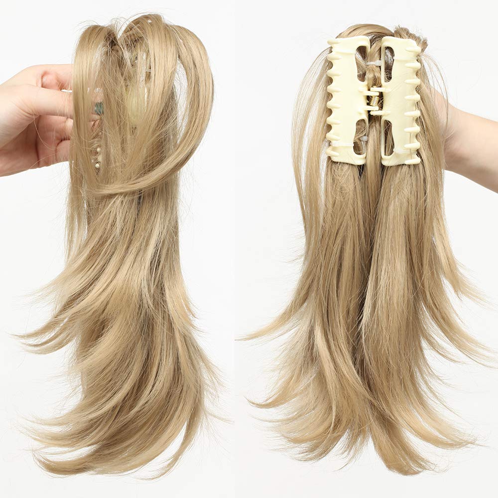 SEGO Ponytail Extension Haarteil Zopf Pferdeschwanz Haarverlängerung mit Butterfly-Klammer wie Echth