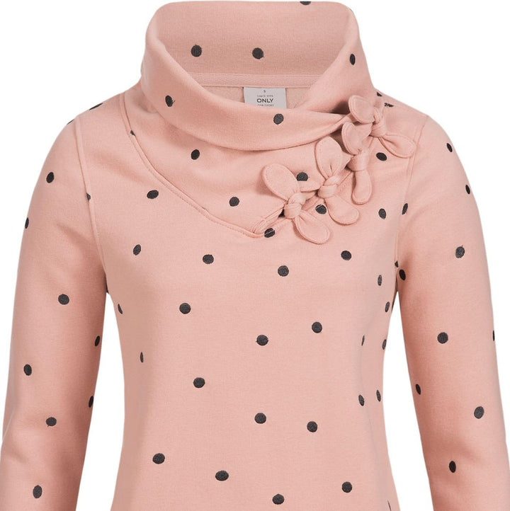 ONLY Damen Sweatshirt Lisa Bow Highneck rosaXS