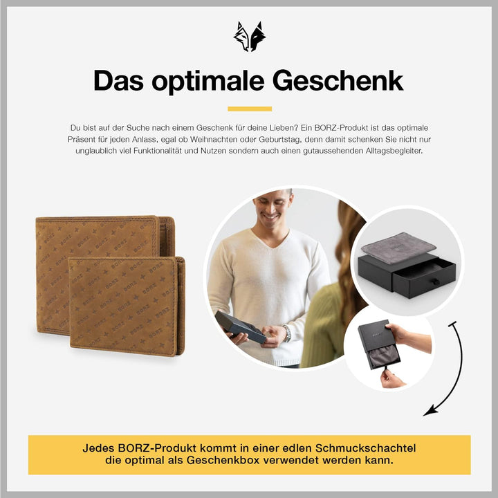 Maximus Limited (2 in 1) Wallet Leder Geldbörse Herren mit Münzfach I Kreditkartenetui bis zu 15 Kar