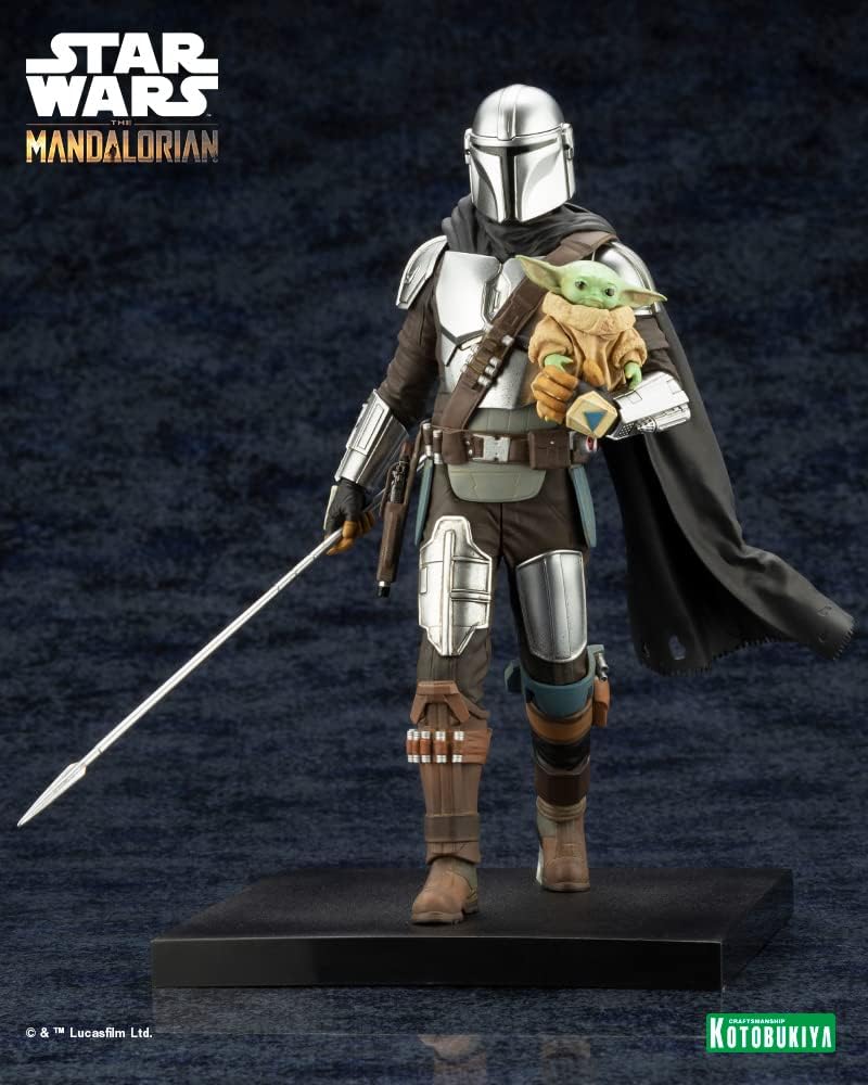 Kotobukiya - Star Wars: The Mandalorian - ARTFX+ Mandalorian & Grogu with Beskar Staff