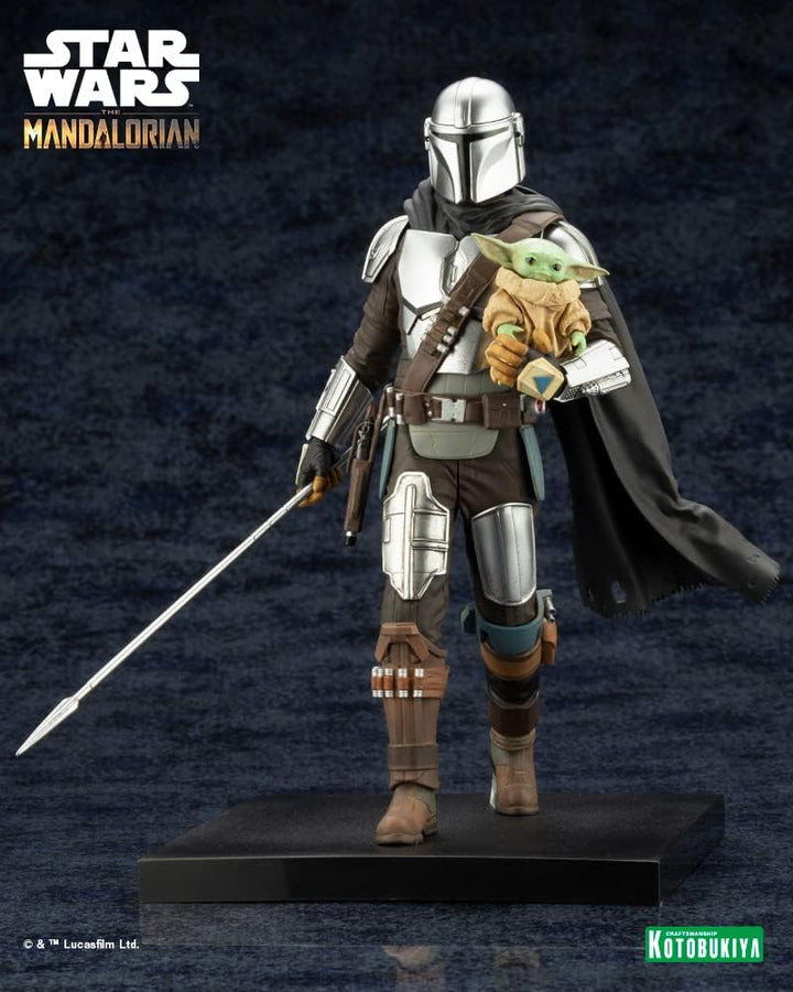 Kotobukiya - Star Wars: The Mandalorian - ARTFX+ Mandalorian & Grogu with Beskar Staff