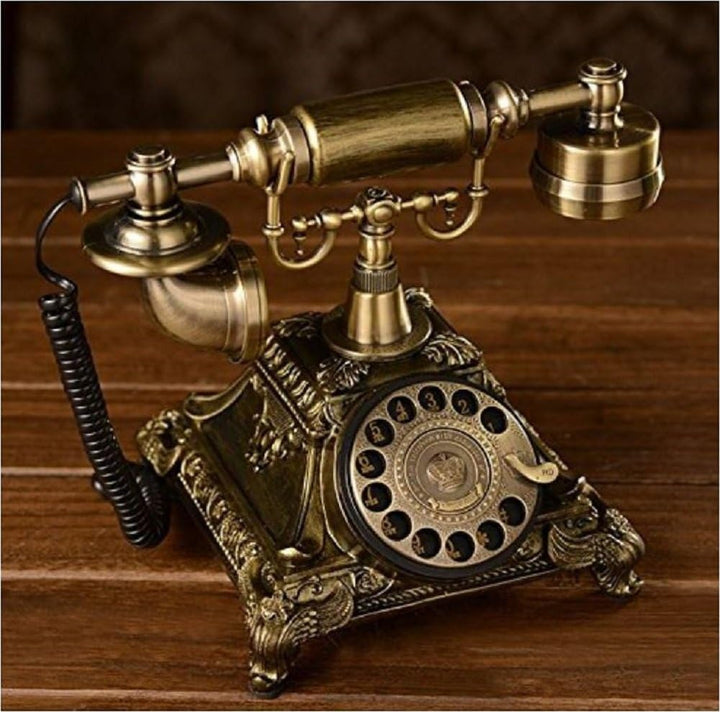 Harz Nachahmung Kupfer Vintage Style Rotary Retro altmodisches Rotary Dial Haus und Büro Telefon Tel