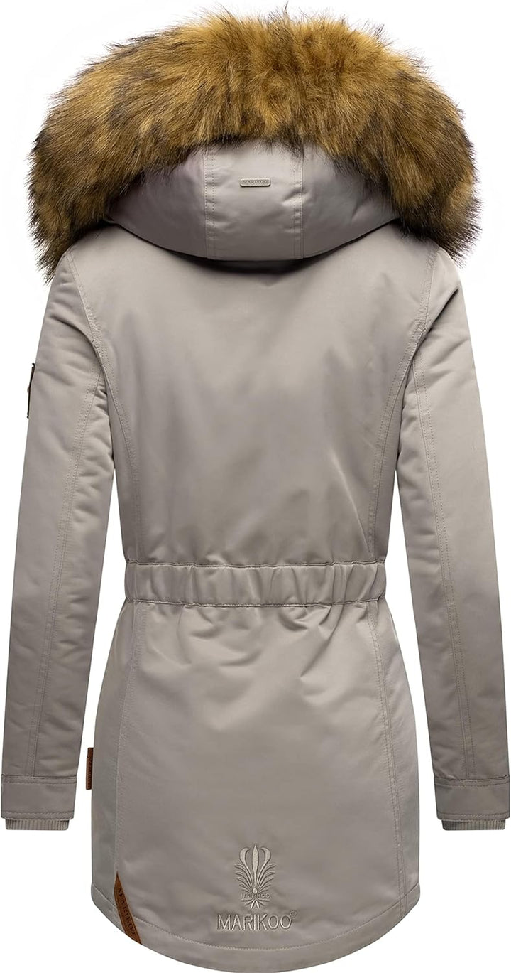 MARIKOO Damen Warmer Winterparka mit Kapuze Sanakoo XS-XXL XS Zinc Grey, XS Zinc Grey