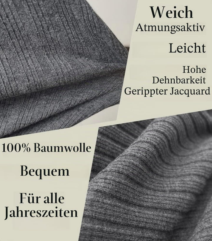 Muscle Cmdr Muscle Henley Shirt Herren Langarm, Slim-fit Langarmshirt, Freizeit T-Shirt aus Baumwoll